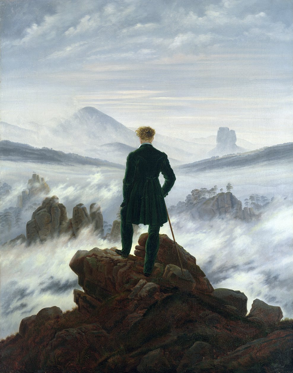 Caspar David Friedrich Wanderer Im Nebelmeer Der Wanderer über dem Nebelmeer von Caspar David Friedrich